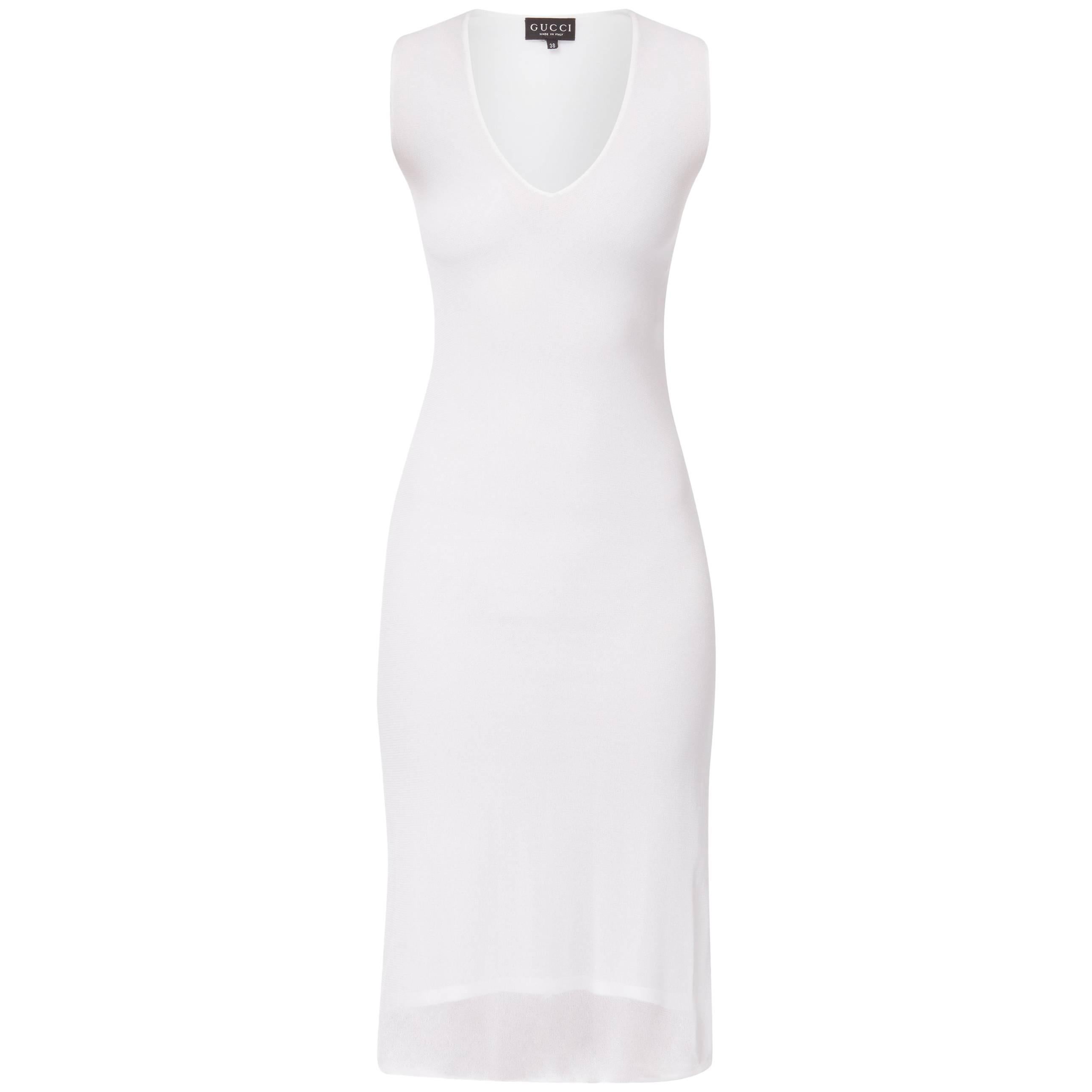 Tom ford white sleeveless dress, Spring/Summer 1998 For Sale