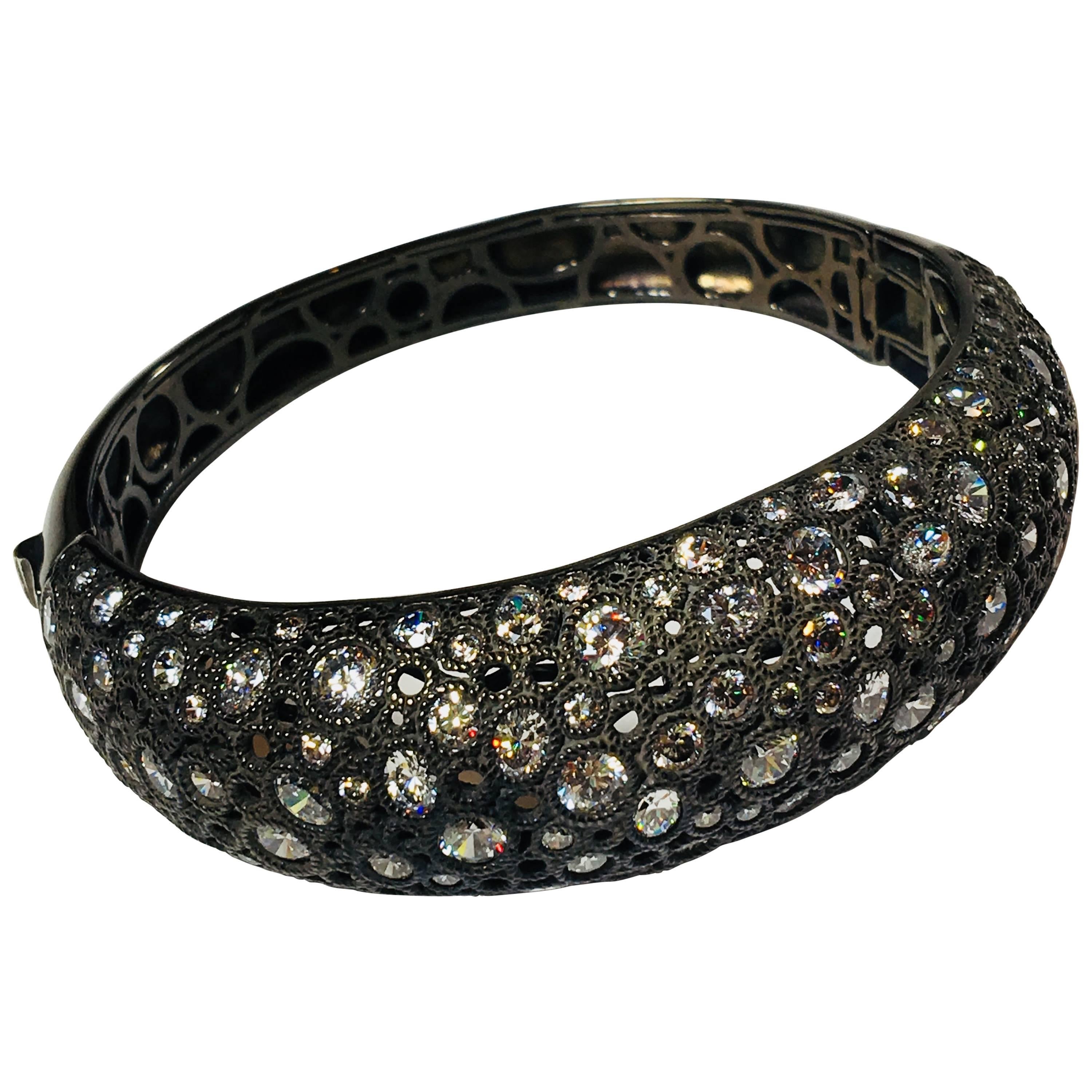 Blackened Rhodium "Starlight" Bangle