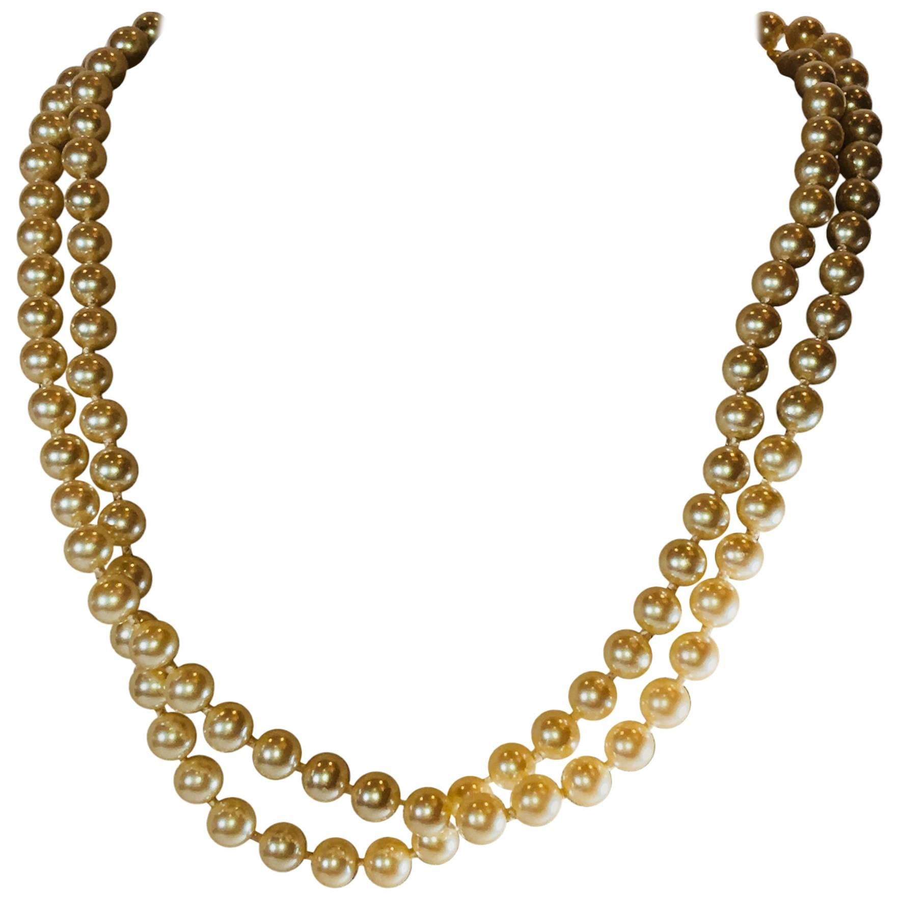 Champagne Fresh Water Pearl Necklace