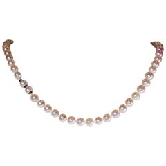 Light Pink Pearl Choker Necklace 