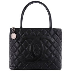 Chanel Medallion Tote Quilted Caviar