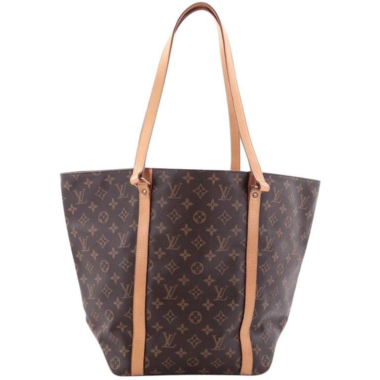 Louis Vuitton Shopping Sac Handbag Monogram Canvas MM 