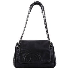 Chanel Diagonal CC Ligne Accordion Flap Bag Lambskin Medium