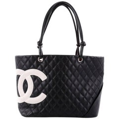  Chanel Cambon Tote Quilted Leather Large