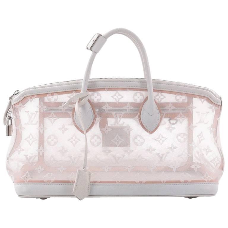 Louis Vuitton Transparence Lockit Handbag Mesh and Leather 