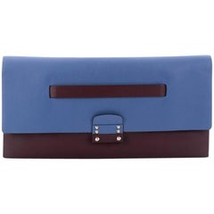 Valentino Mime Clutch Colorblock Leather