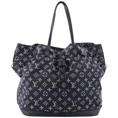  Louis Vuitton Noefull Handbag Denim MM 