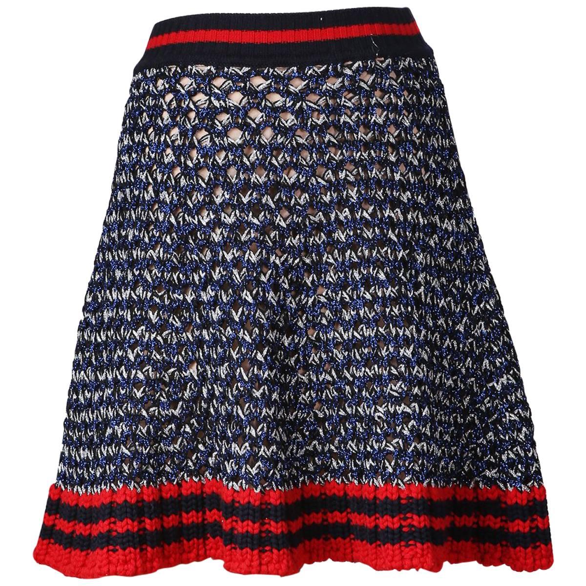 Gucci Knit Varsity Skirt, 2017