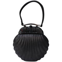 Rodo small black “shell” handbag, 1980s