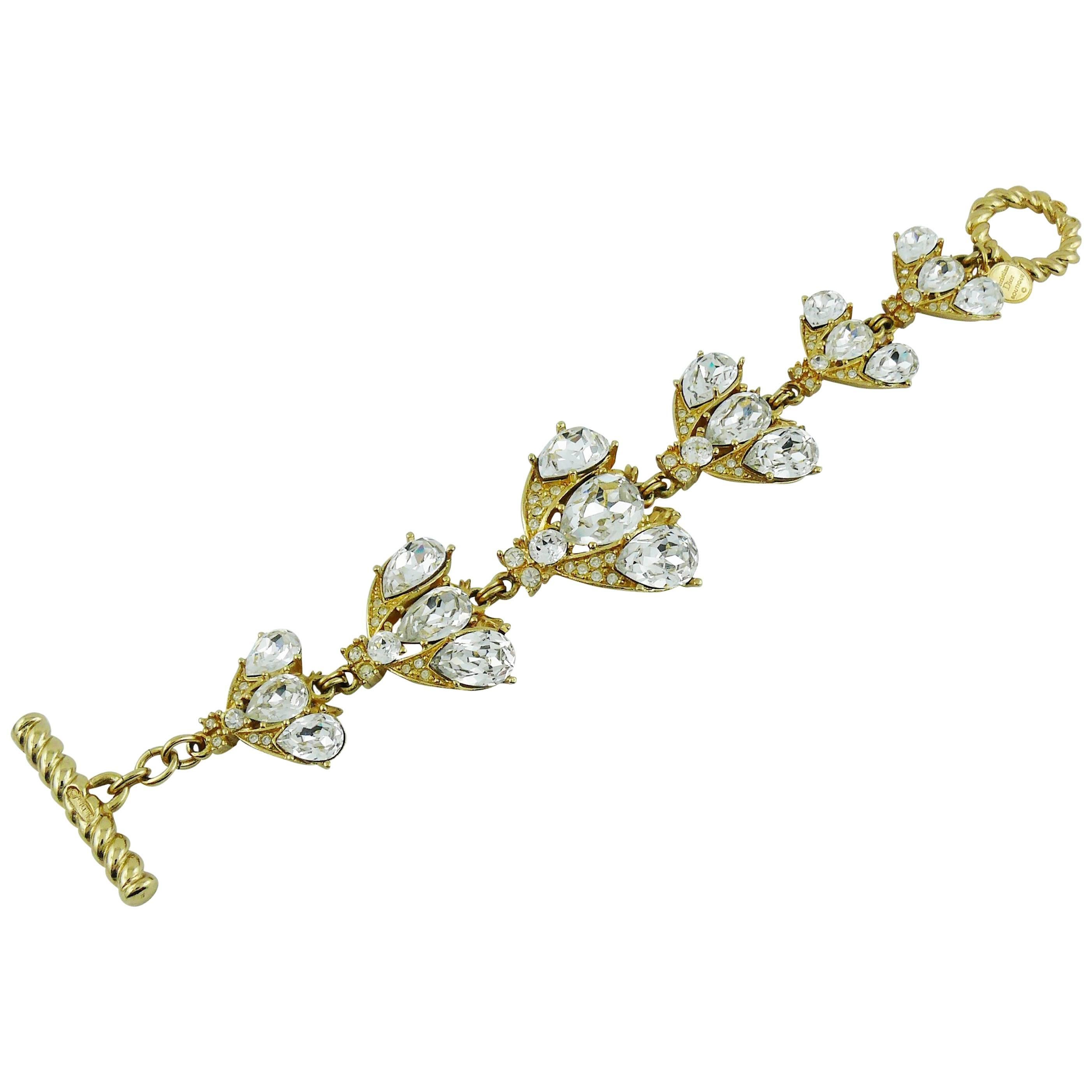 Christian Dior Boutique Vintage Iconic Jewelled Bee Bracelet