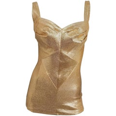 Maillot de bain en lamé or Cole of California:: années 1950