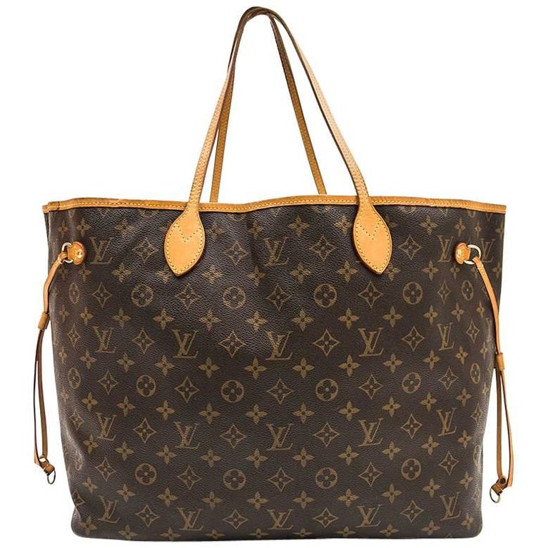 LOUIS VUITTON &#39;Neverfull&#39; Bag in Brown Monogram Canvas at 1stdibs