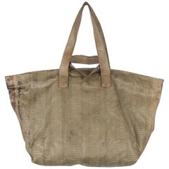 ELIZABETH WEINSTOCK Green Whipsnake ANTIBE DUFFLE BAG