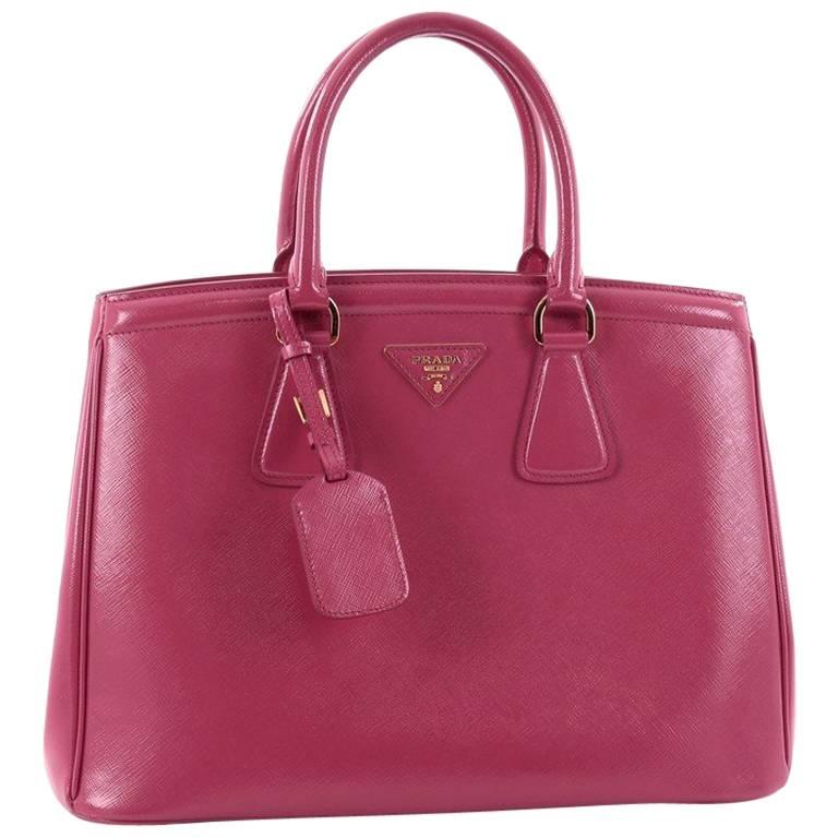 Prada Parabole Handbag Vernice Saffiano Leather