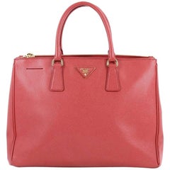 Prada Double Zip Lux Tote Saffiano Leather Large