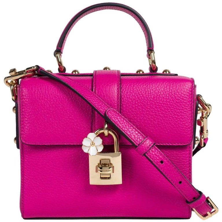 hot pink purses for sale Dolce&Gabbana Women's Hot Pink Dolce Soft Box Tote Shoulder Bag at 1stdibs