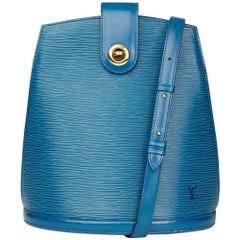 Louis Vuitton Blue Epi Leather Retro Cluny 