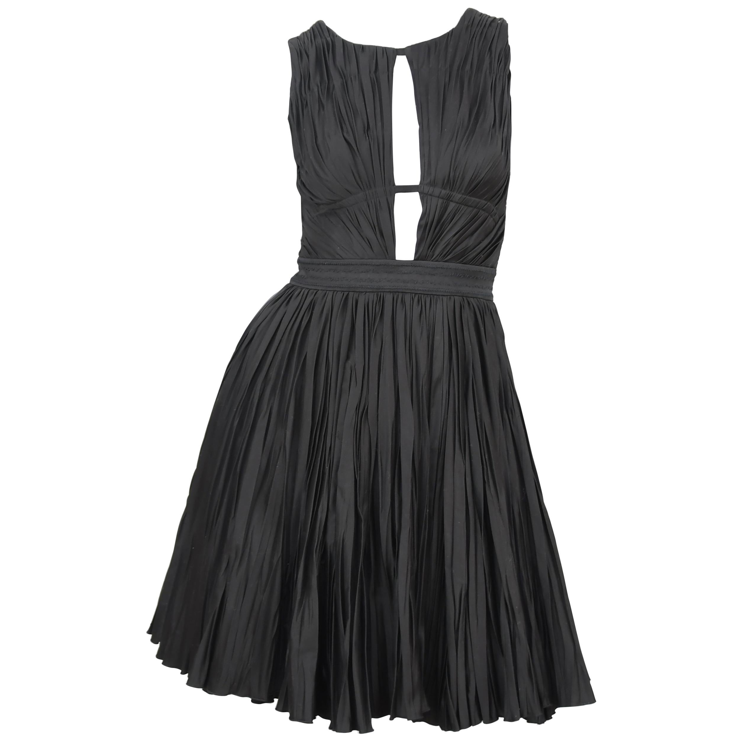 Roberto Cavalli Black Cocktail Dress, Size 40 For Sale