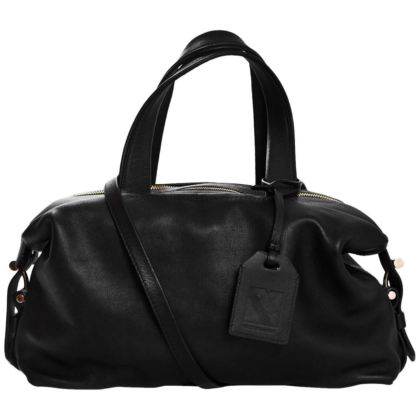 Reed Krakoff Black Leather Mini Atlas Satchel Bag