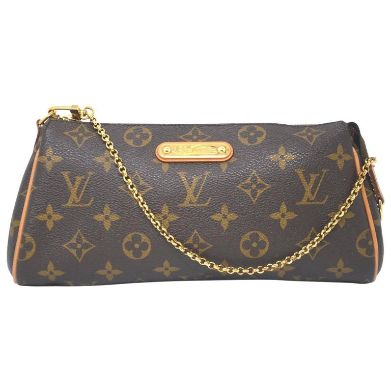 Louis Vuitton Brown Monogram Eva Pochette Bag For Sale at 1stDibs