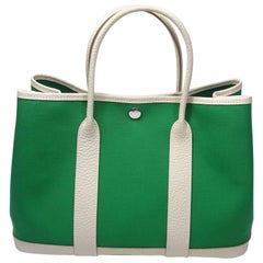 Gorgeous Hermès Garden Party 36 Tote bag in Blue Zanzibar Negonda leather,  SHW For Sale at 1stDibs