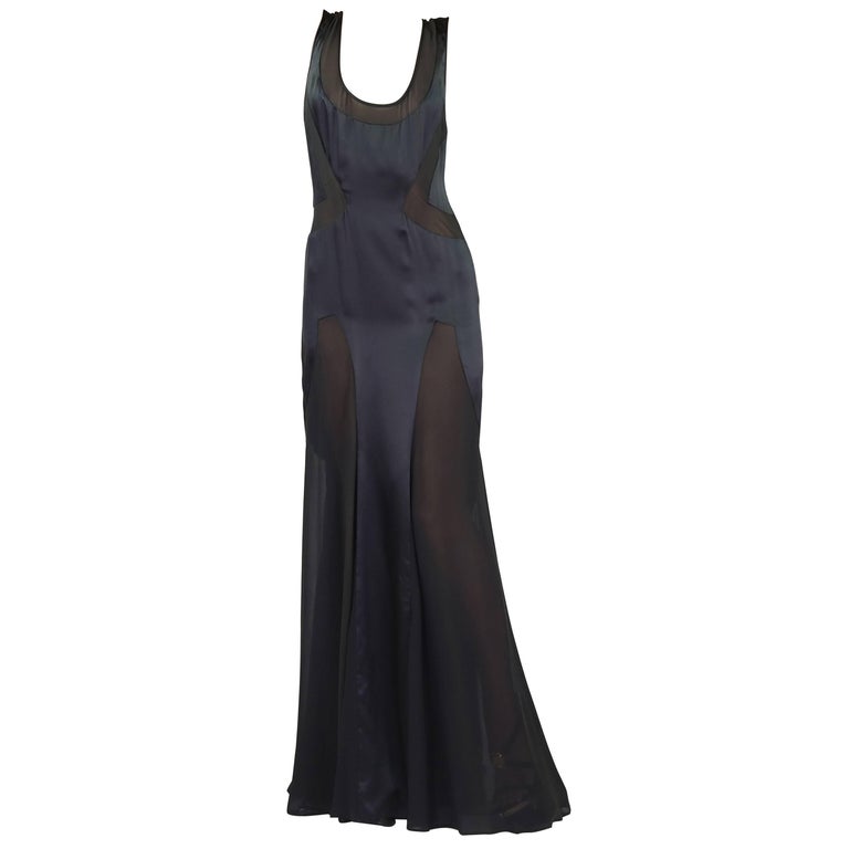 black versace gown