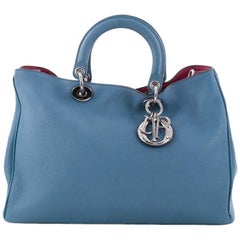 Christian Dior Diorissimo Tote Pebbled Leather Large