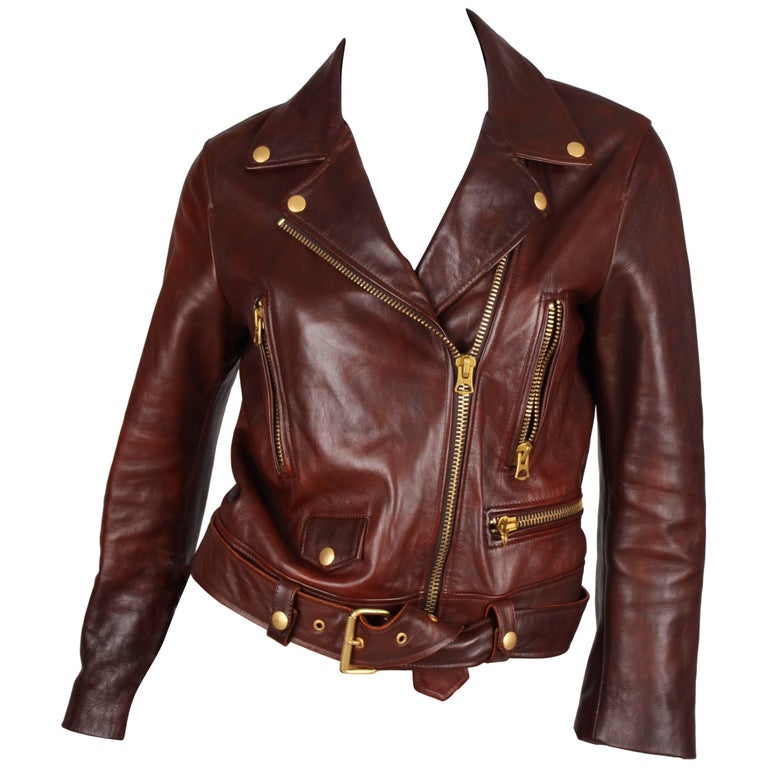 Download Acne Studios Leather Jacket Mock Vintage SS14- brown For ...