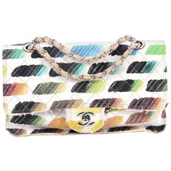  Chanel Watercolor Colorama Flap Bag Quilted Canvas Medium