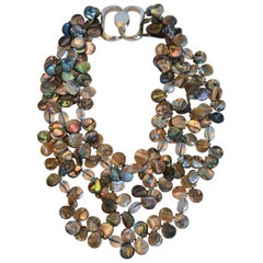 Patricia von Musulin Abalone, Lucite, and Sterling Silver Necklace
