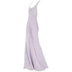 1990 NARCISO RODRIGUEZ 1990S Silk Scoopneck Bias Cut Gown