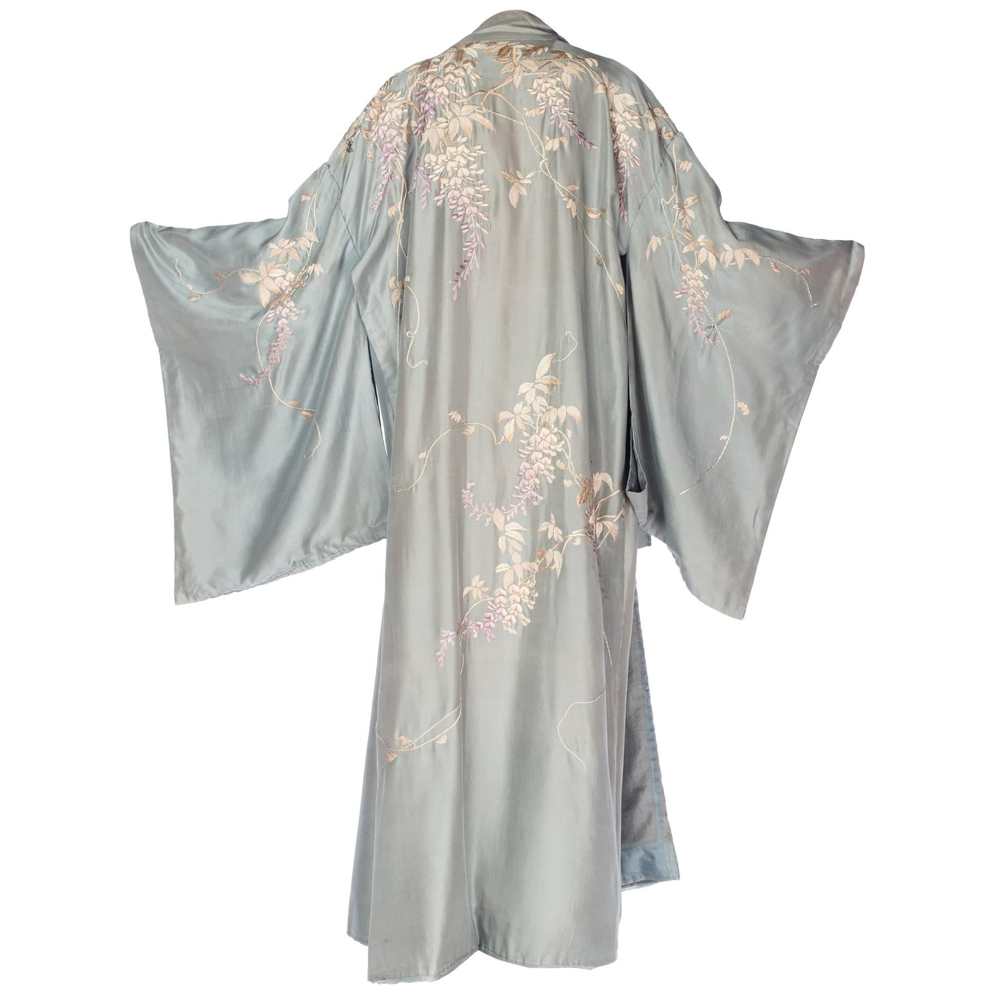 Edwardian Hand-Embroidered Kimono