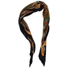 Hermes “Europe” Silk Plisse Scarf, 1993