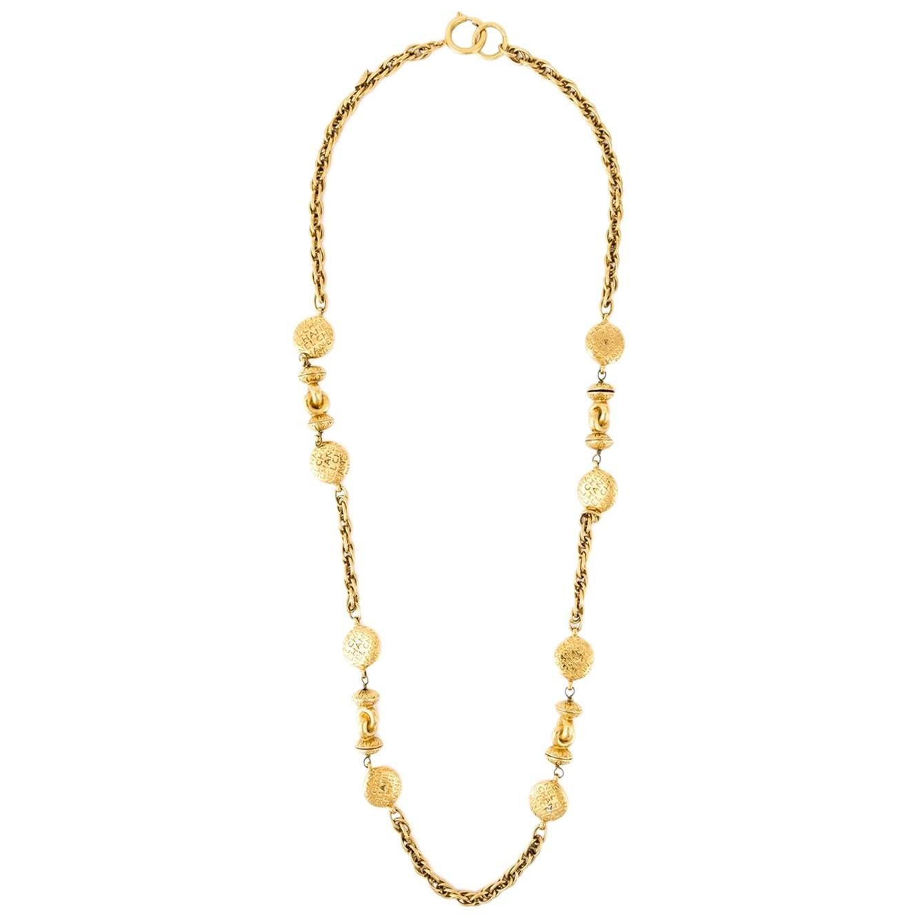 Chanel Golden Metal Vintage Necklace, 1990s