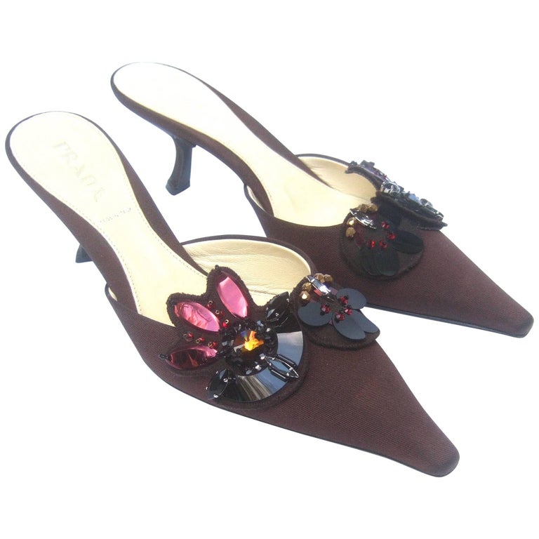 prada satin mules