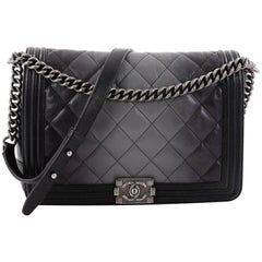 Chanel Boy Flap Bag Quilted Ombre Goatskin Large 