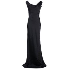 Maison Margiela Womens Black Sleeveless Silk Blend Long Dress