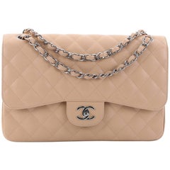 Chanel Classic Double Flap Bag Quilted Caviar Jumbo