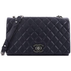 Chanel City Rock Flap Bag Quilted Goatskin Large