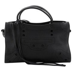 Balenciaga Blackout City AJ Handbag Leather Small