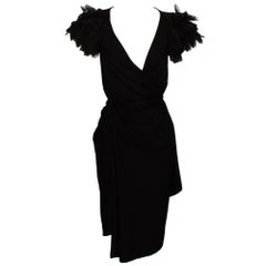 Diane Von Furstenberg Jersey Wrap Dress With Petal Sleeves