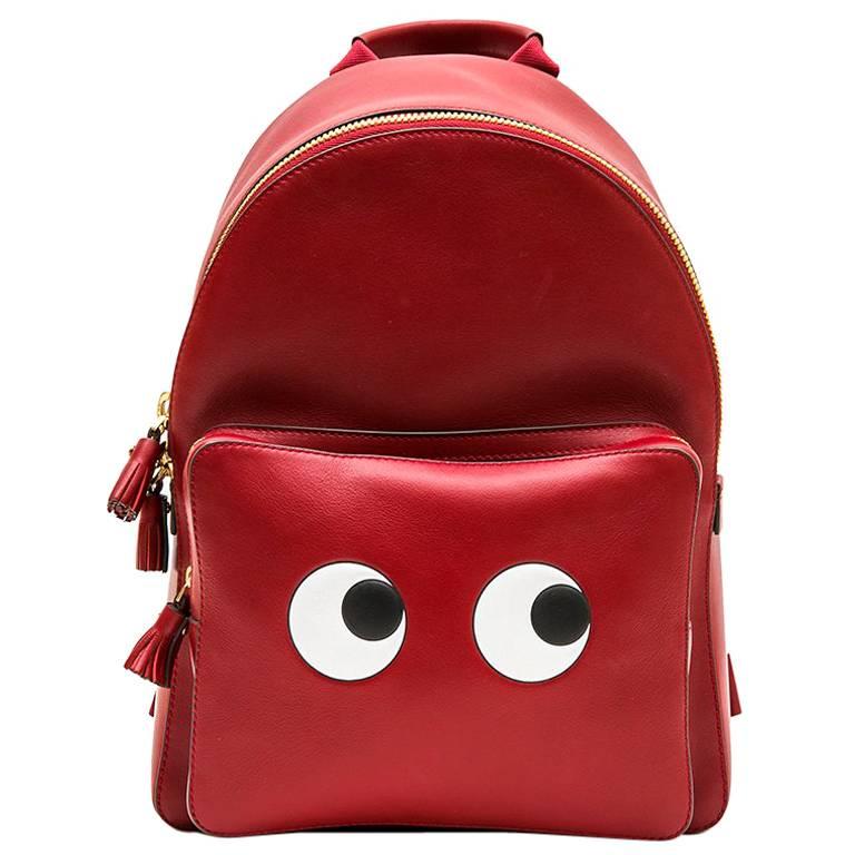 ANYA HINDMARCH Backpack in Burgundy Smooth Leather