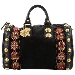 Gucci Babouska Boston Bag Embellished Suede Large