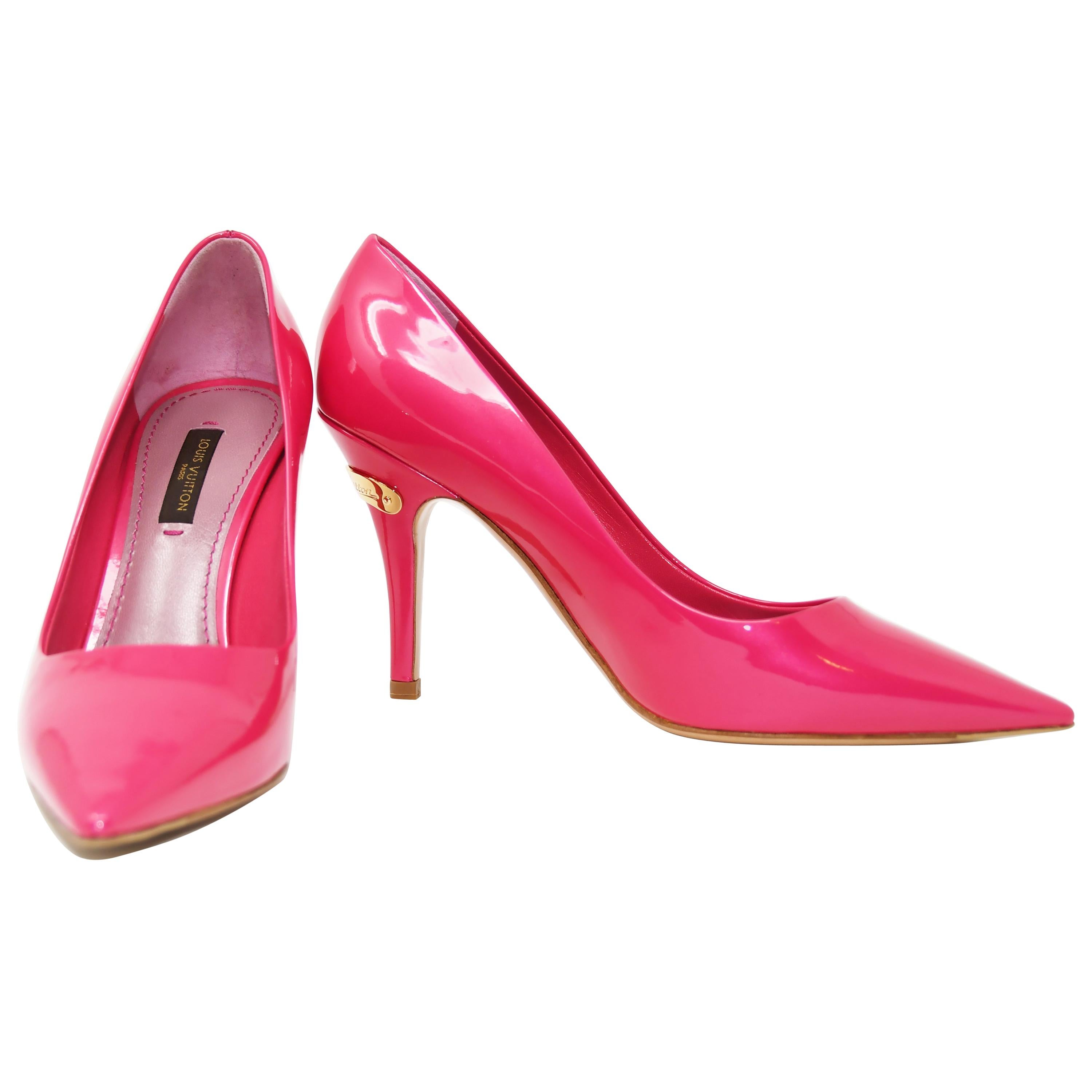 Louis Vuitton Fuchsia Heels, Size 36.5 For Sale