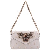 Gucci Broadway Pearly Bee Handbag Embellished Leather Mini, at 1stDibs