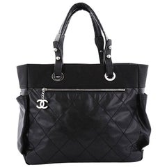 Chanel Biarritz Pocket Tote Quilted Coated Canvas Large