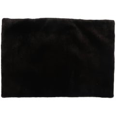 MARC JACOBS Black Fur Circle Tube Scarf