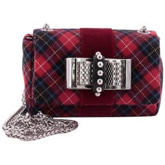 Christian Louboutin Sweet Charity Crossbody Bag Tartan Tweed Mini