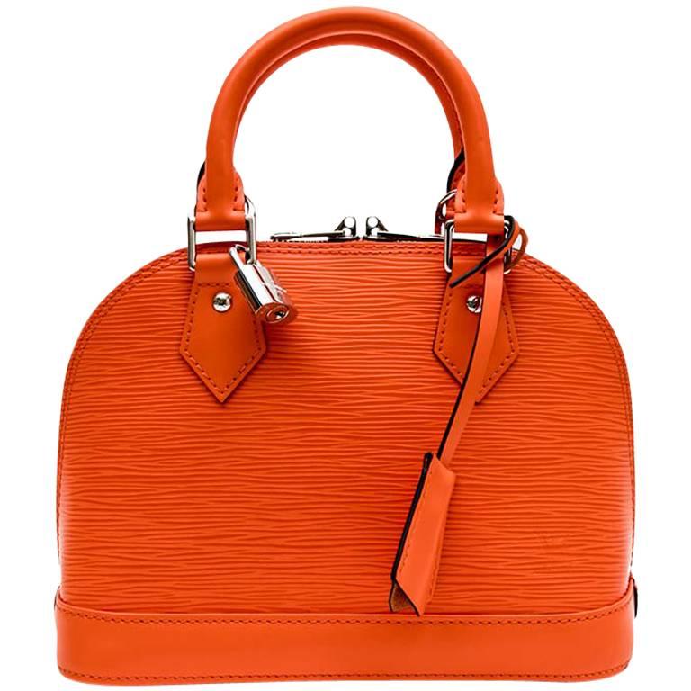 Louis Vuitton Mini "Alma" BB Bag in Coral Epi Leather