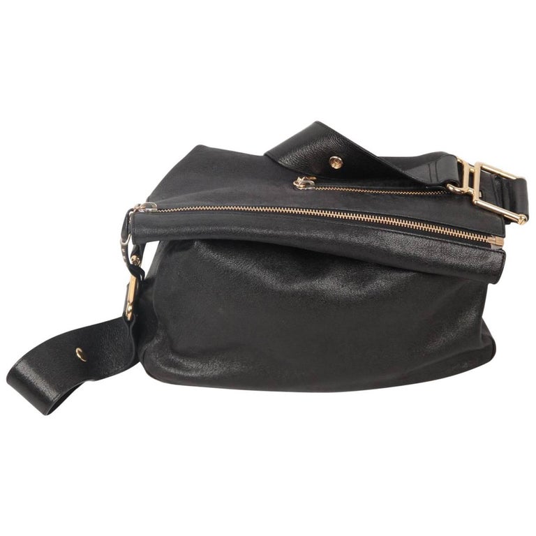CHLOE Black Leather VANESSA SHOULDER BAG Slouchy TOTE Hobo HANDBAG For ...